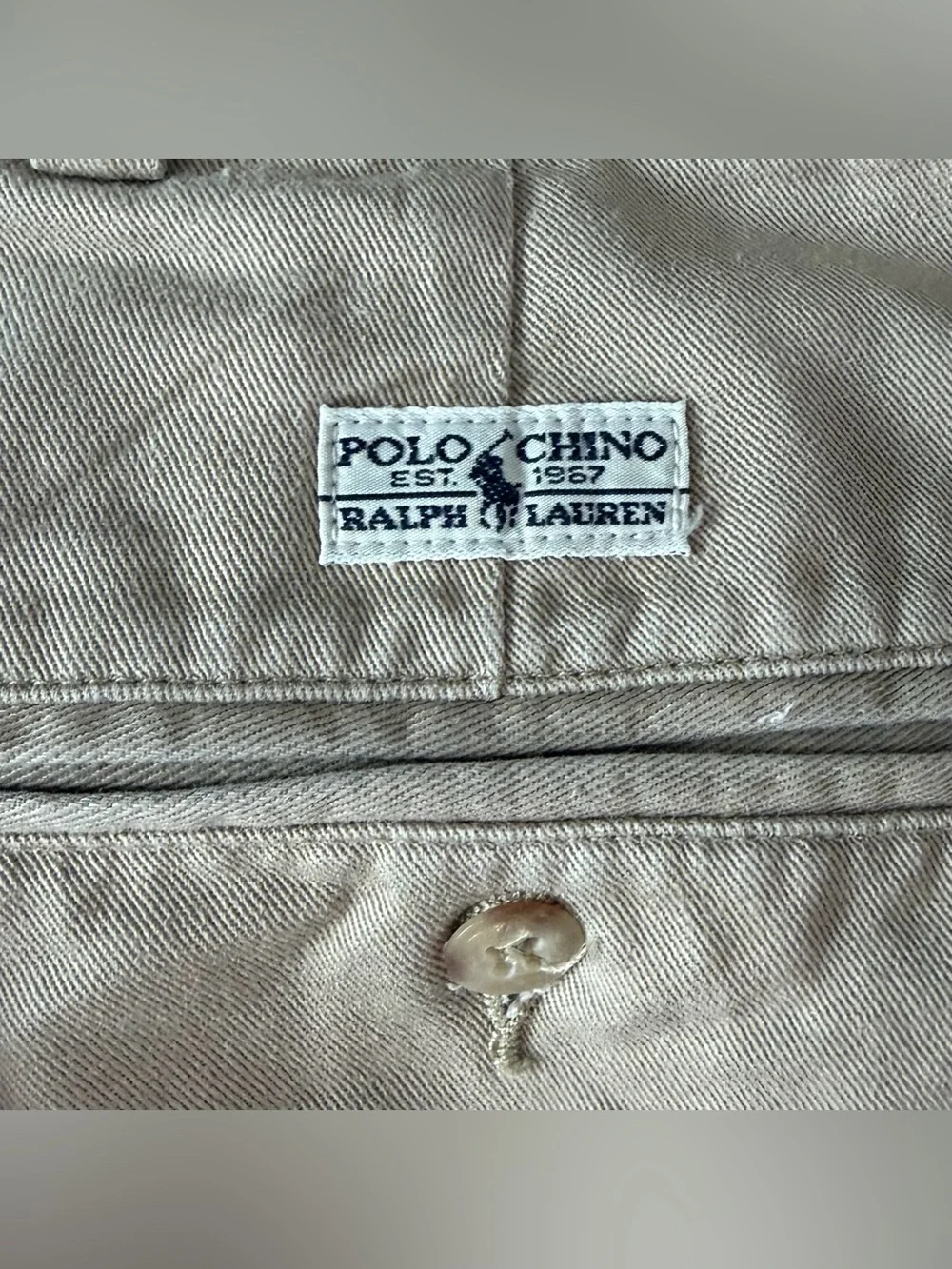 Vintage 90s Polo Ralph Lauren Andrew Pant Mens 36/31 Pleated Front Chino Tan